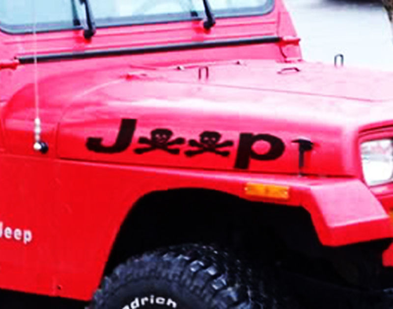 2 Jeep Wrangler Rubicon calavera CJ TJ YJ JK XJ vinilo adhesivo calcomanía
