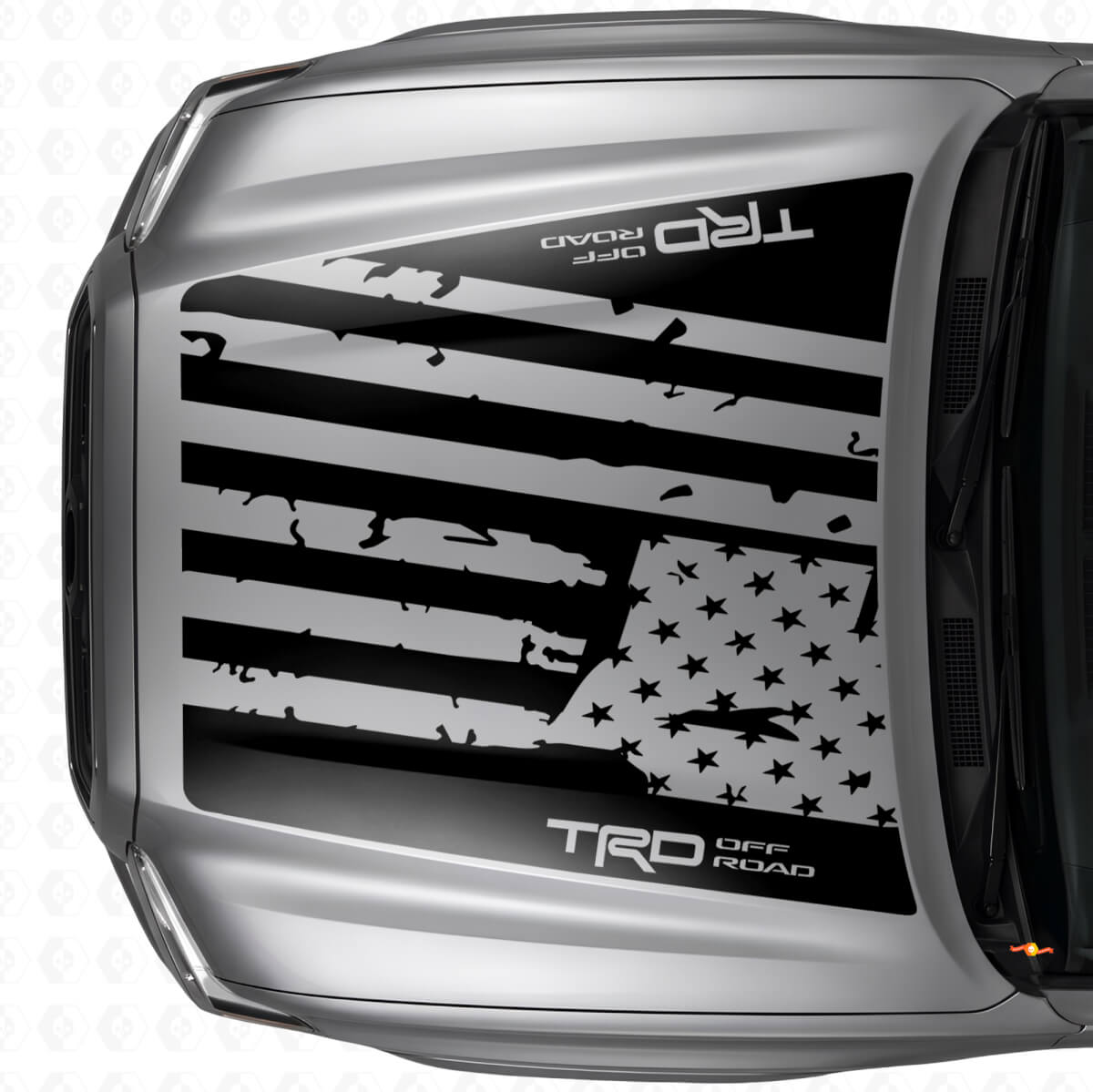 Vinilo Adhesivo para Capó con Bandera de EE.UU. Estilo TRD para Toyota Tacoma 2016-21