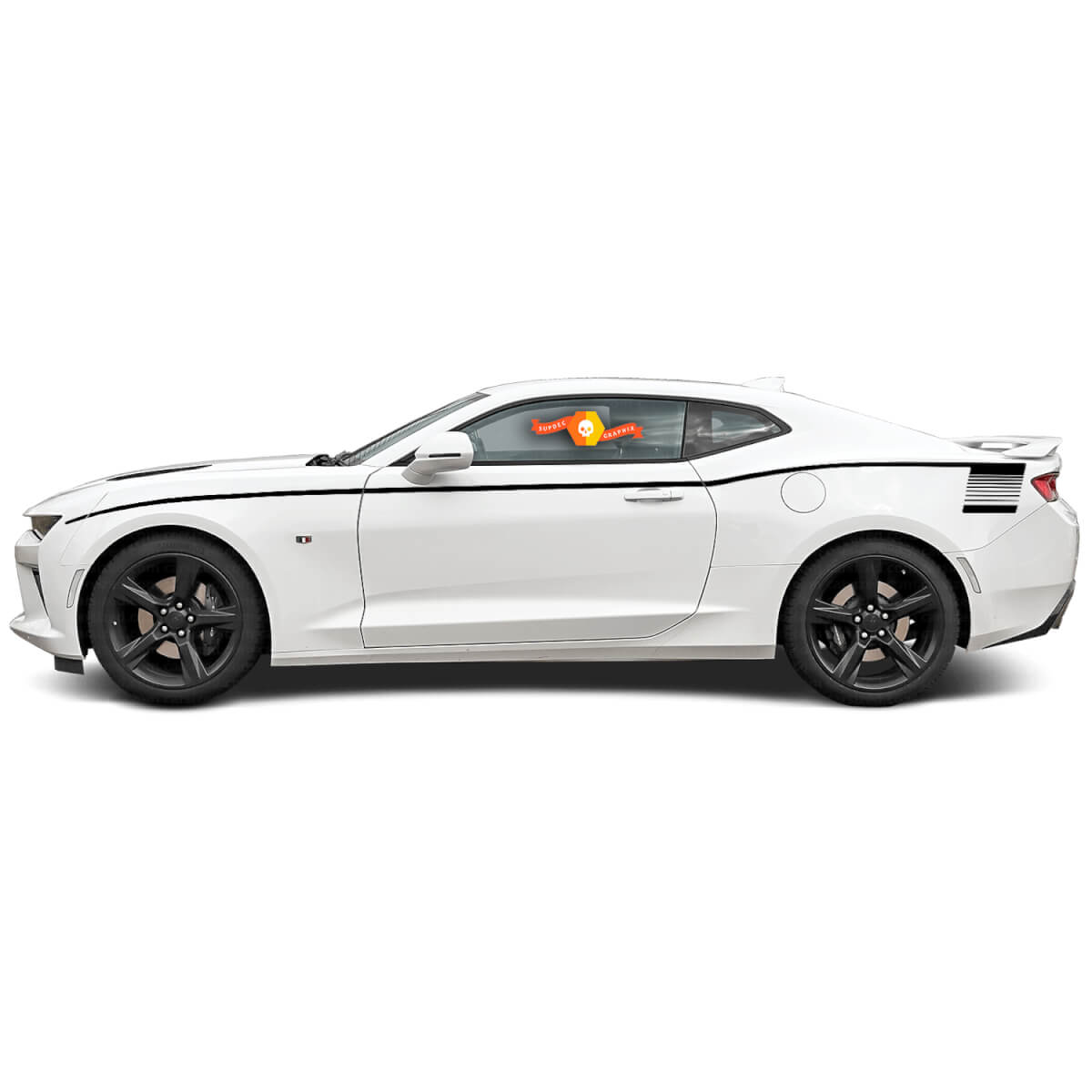 2016 2017 2018 Chevy Camaro Bodyline Strobe Side Racing Stripes Pegatinas de hockey Calcomanías
