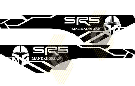 Par de SR5 Mandalorian bed side Vinyl Decals graphics kit de pegatinas para Toyota Tacoma todos los años
