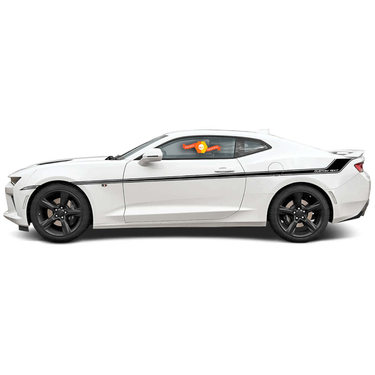 Chevy Camaro 2016 2017 ZL1 SS RS Lado Estilo clásico Estilo de gráficos de rayas
