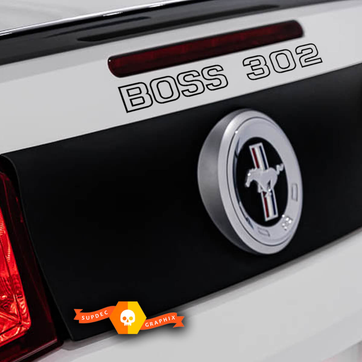 2015 2016 2017 2018 2019 Ford Mustang Boss 302 Calcomanías de vinilo para maletero trasero
