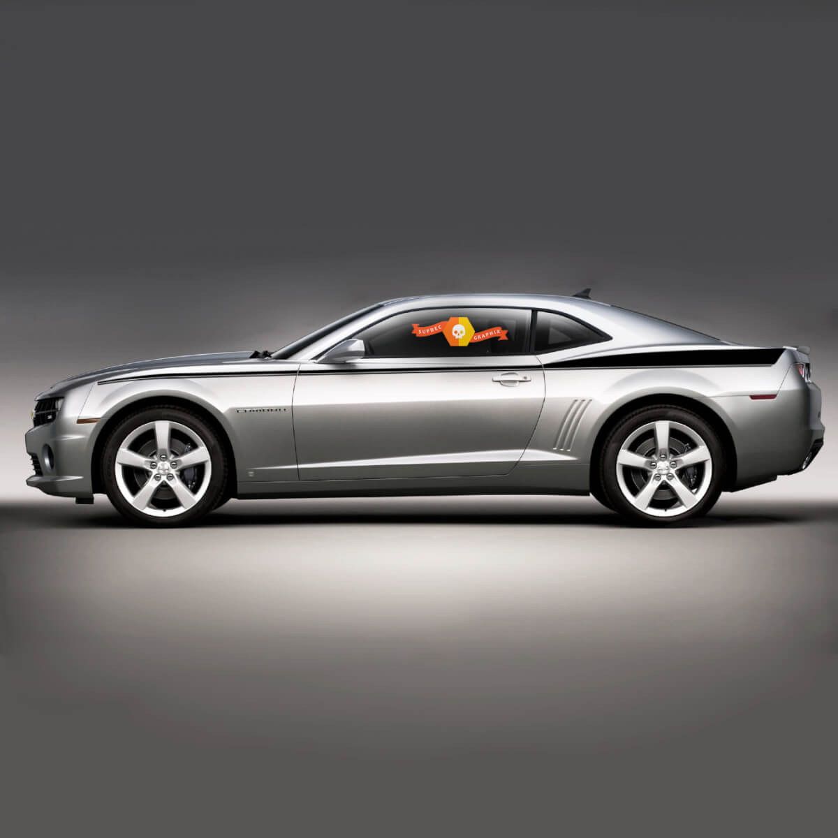 Gráficos adhesivos de vinilo premium Legacy Side Stripes para Chevy Camaro 2010-2014
