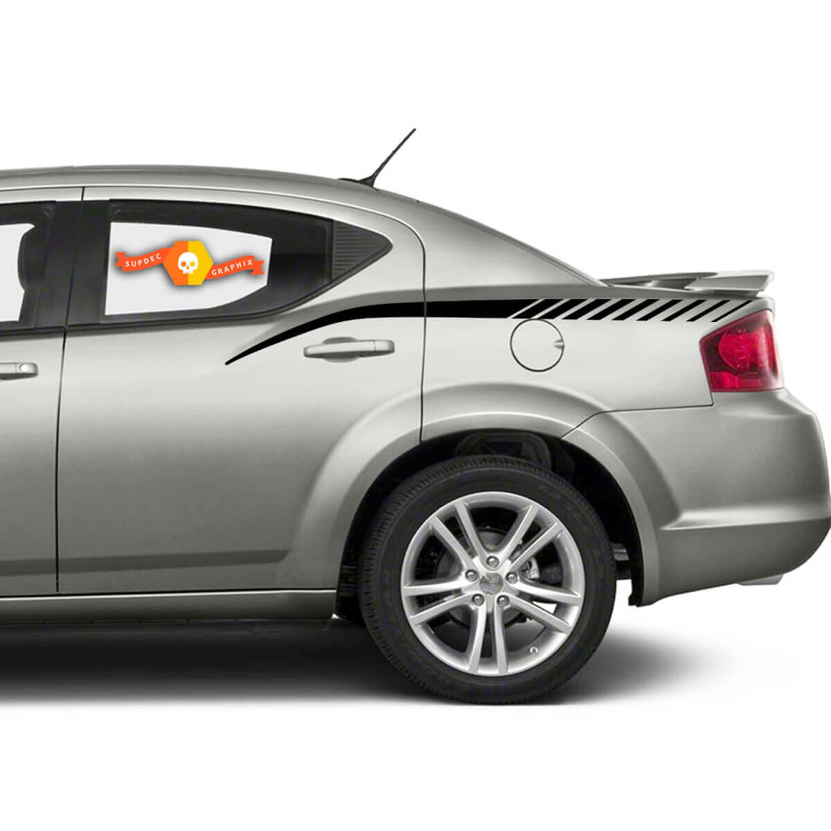 Kit de vinilos con franjas estroboscópicas para panel trasero lateral para Dodge Avenger 2008-2014