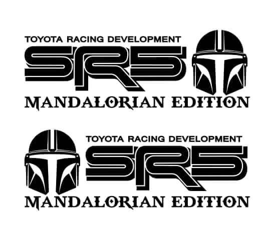 Par SR5 Mandalorian Edition Off Road Racing vinilo adhesivo para Toyota Tacoma Tundra
