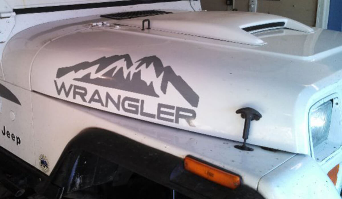 2 Jeep Wrangler Rubicon montañas CJ TJ YJ JK XJ vinilo pegatina #2