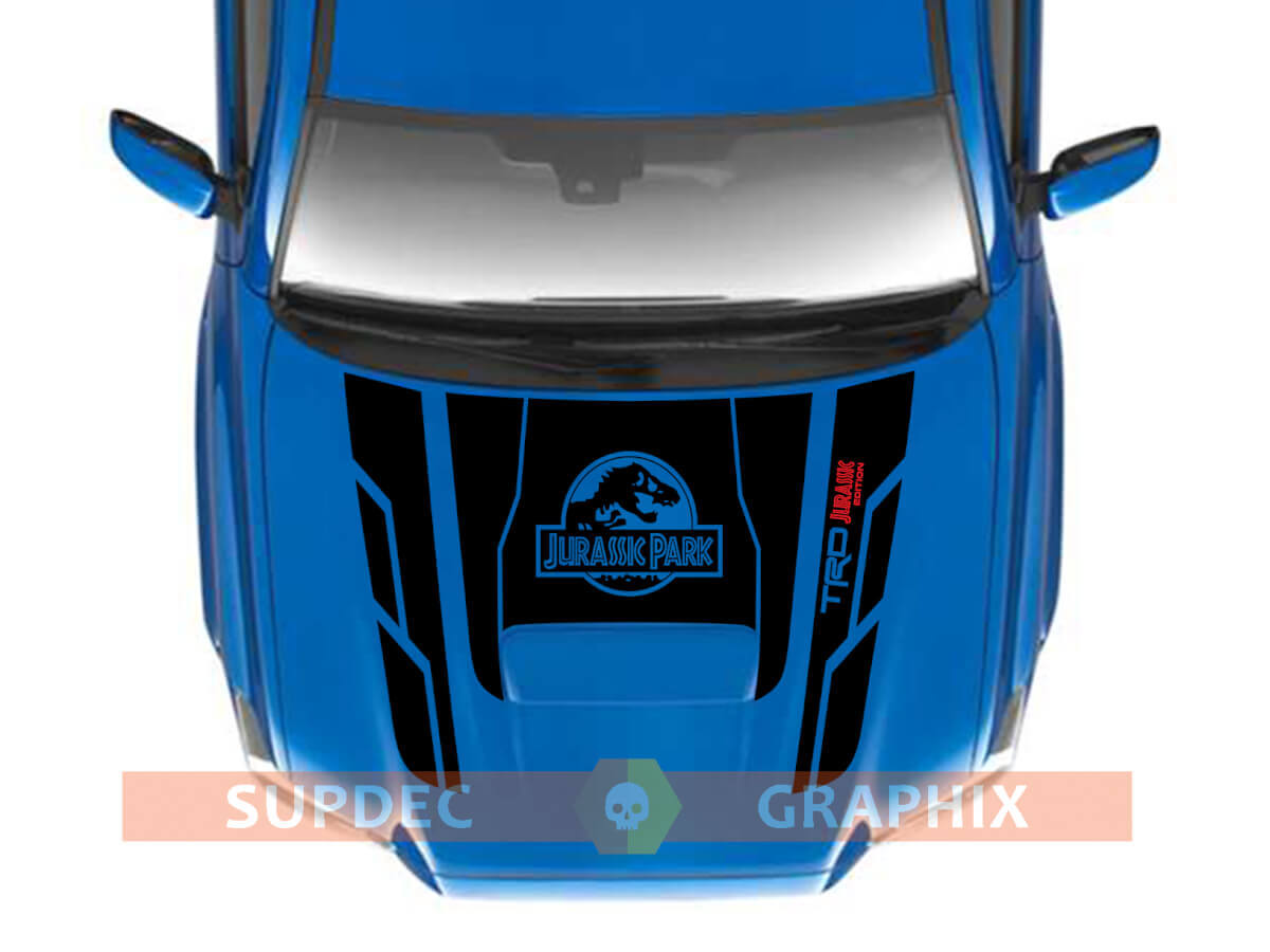Calcomanía para capó estilo TRD inspirada en Jurassic Park para Toyota Tacoma 2016-2021