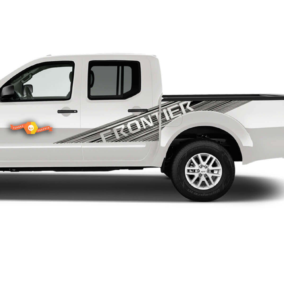 Kit de Calcomanías Laterales de Vinilo con Rayas Estilo Lettering para Nissan Frontier