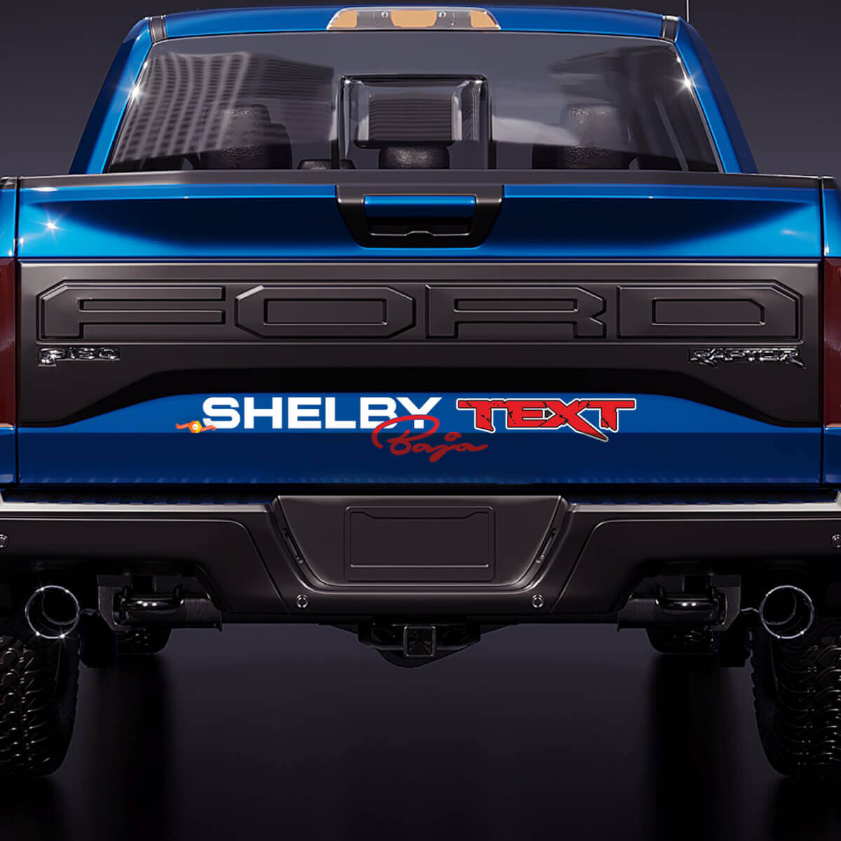 Calcomanía Vinilo Gráfica de Portón Trasero Edición Shelby Baja para Musclecar truck power truck