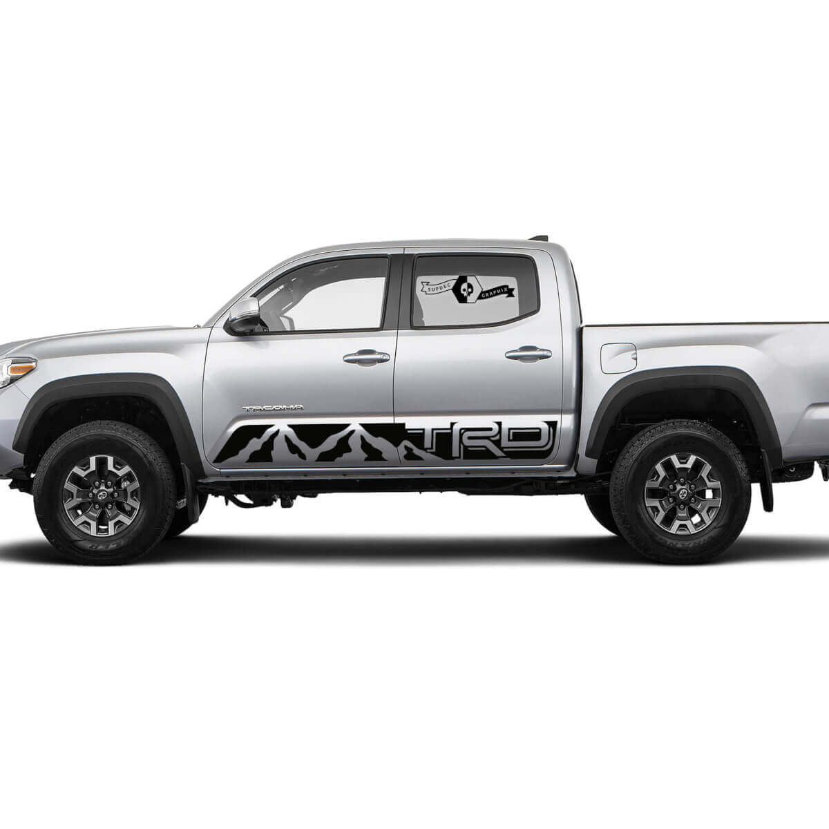 Par de rayas para Tacoma Side Rocker Mountains TRD Panel pegatinas de vinilo para Toyota Tacoma
