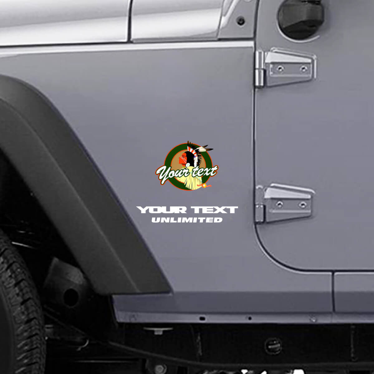 Kit de vinilo adhesivo personalizado con texto y logotipo para Jeep Wrangler CJ
