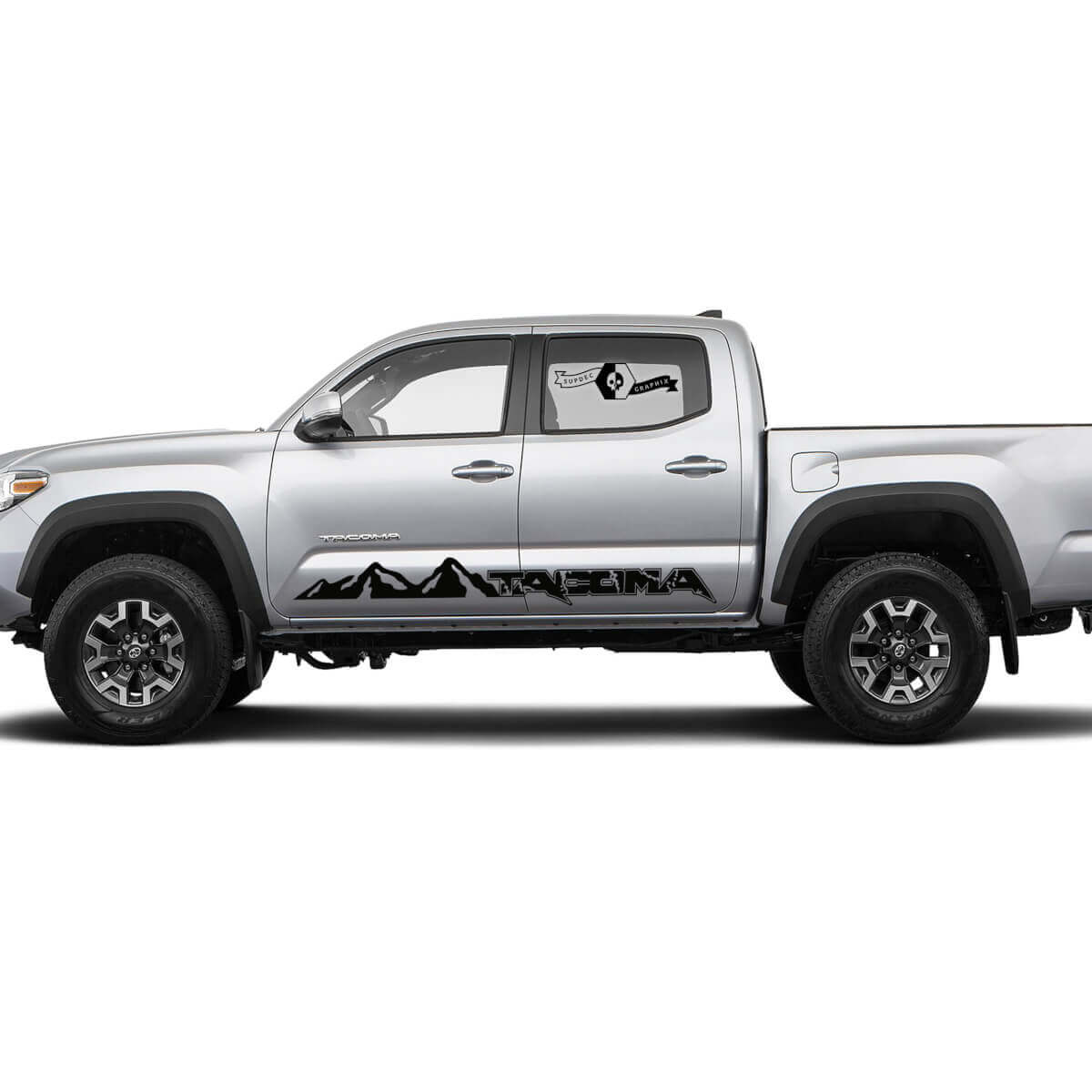 Par de rayas para Tacoma Side Rocker Mountains power truck Style Panel pegatinas de vinilo para Toyota Tacoma
