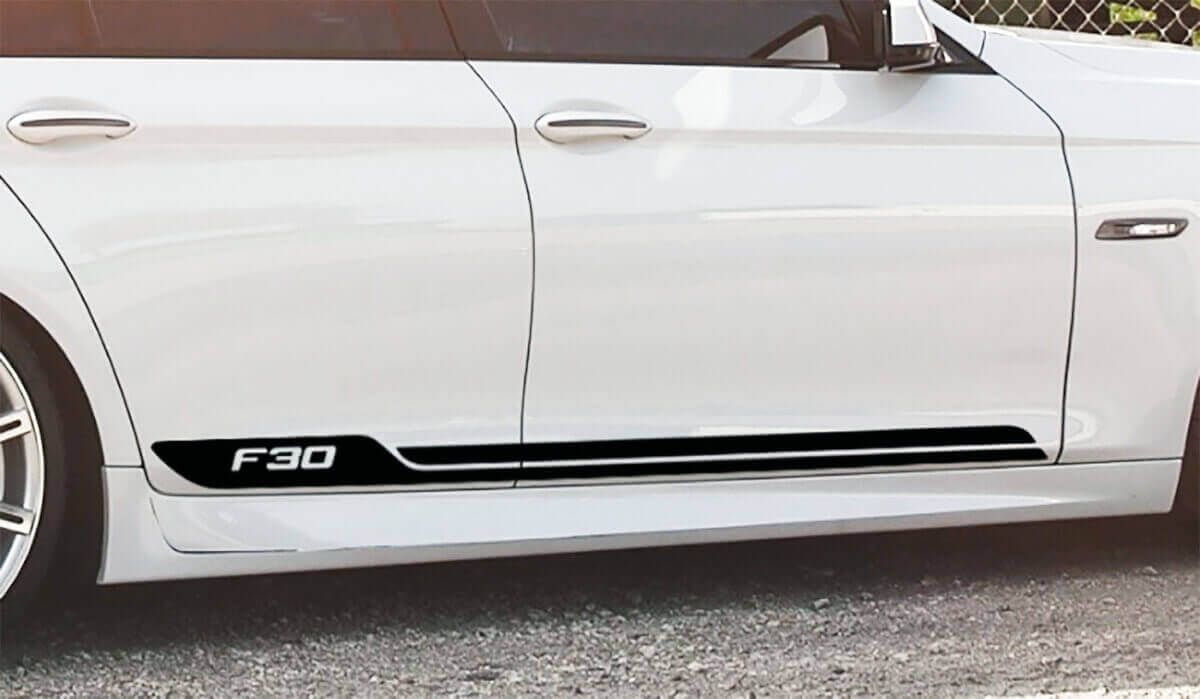 Rayas de vinilo para carrocería de BMW Calcomanía adhesiva para puertas logotipo bmw Serie F30 F36 F32
