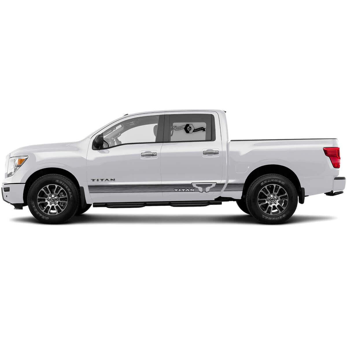 Kit de calcomanías de vinilo para franjas laterales Mirage para Nissan Titan