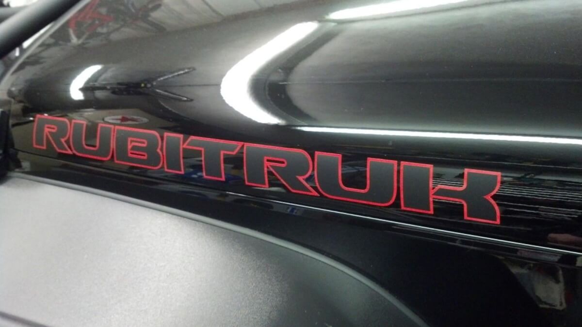 Calcomanía de vinilo Rubitruk Wrangler Rubicon Jeep CJ TJ YK JK
