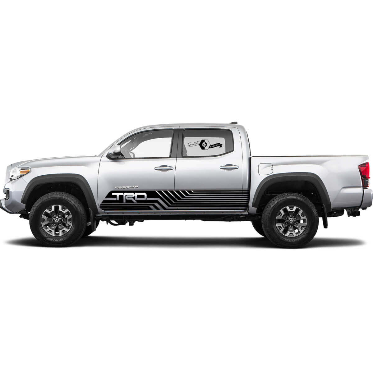 Calcomanía de vinilo TRD lateral para Toyota Tacoma Pro Sport Side Off Road.
