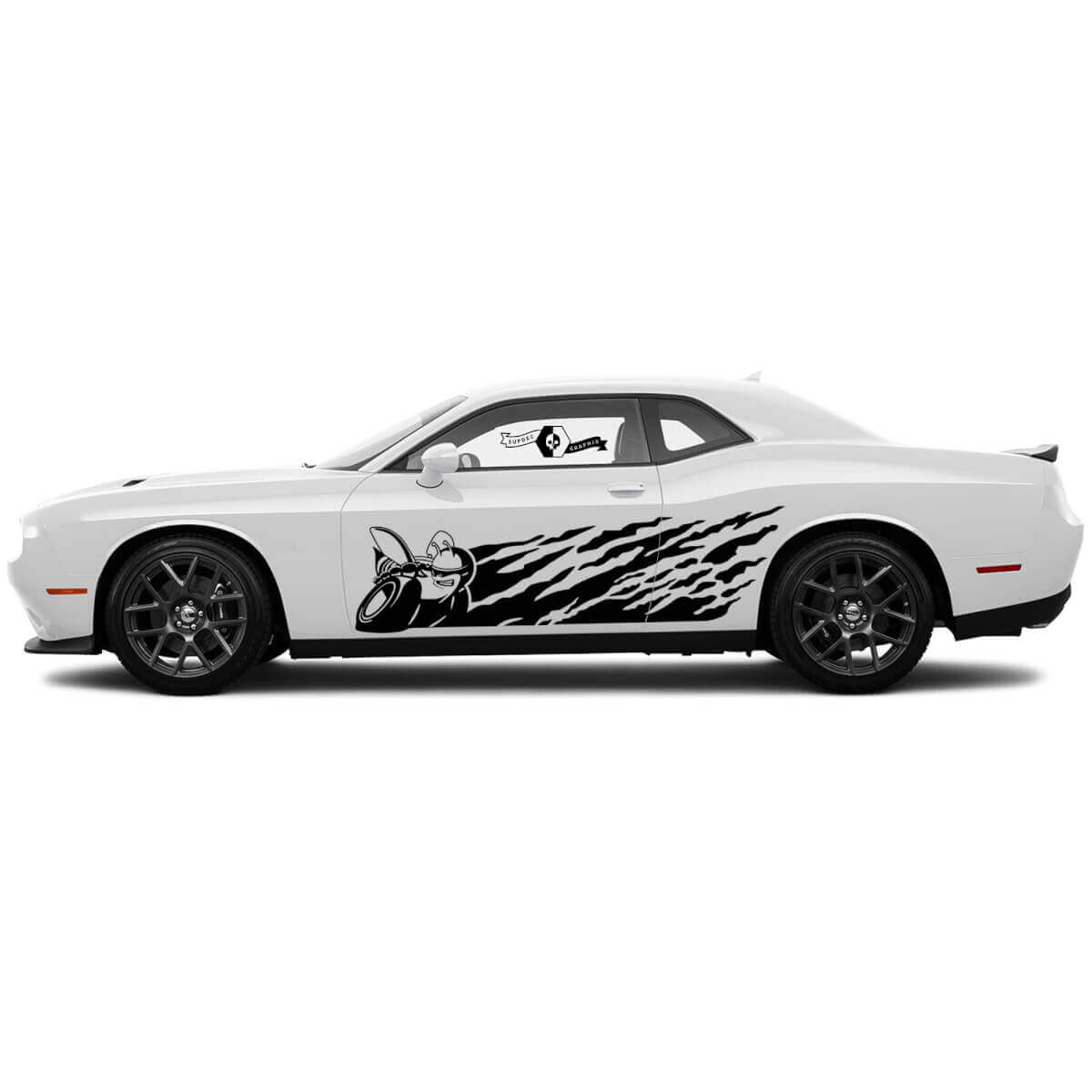 Calcomanía de vinilo lateral para puerta contra salpicaduras de barro Scat Pack para Dodge Charger