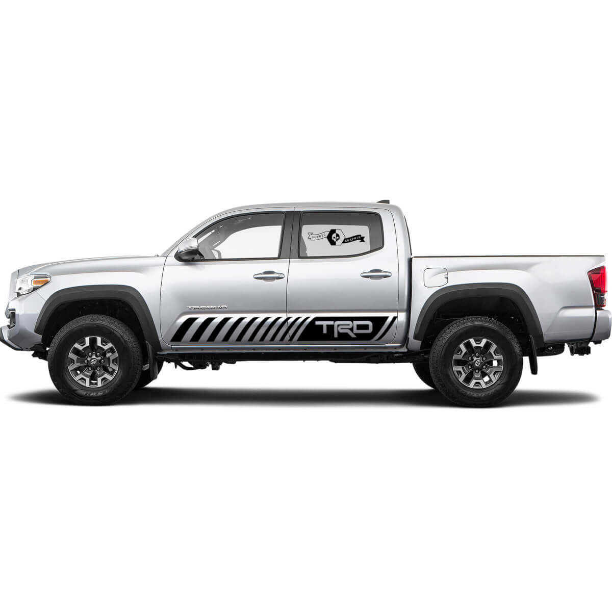 Calcomanías de vinilo TRD off road para paneles laterales y laterales de la cama, aptas para Toyota Tacoma Tundra de todos los años 4.
