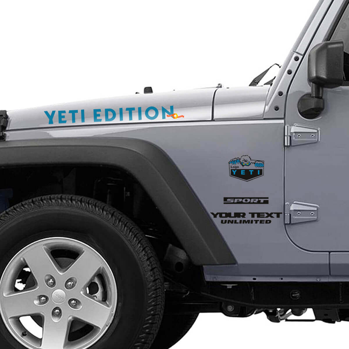 Kit de vinilos para capó y laterales edición Yeti para Jeep Wrangler