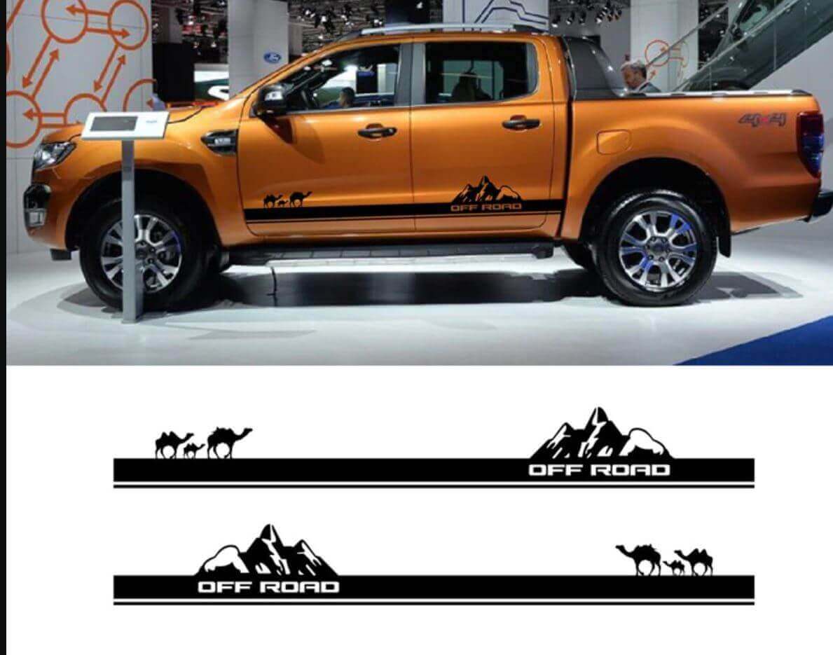 Calcomanías de vinilo TRD off road Mountains Doors Sahara desert Side que se ajustan a Toyota Tacoma Tundra de todos los años
