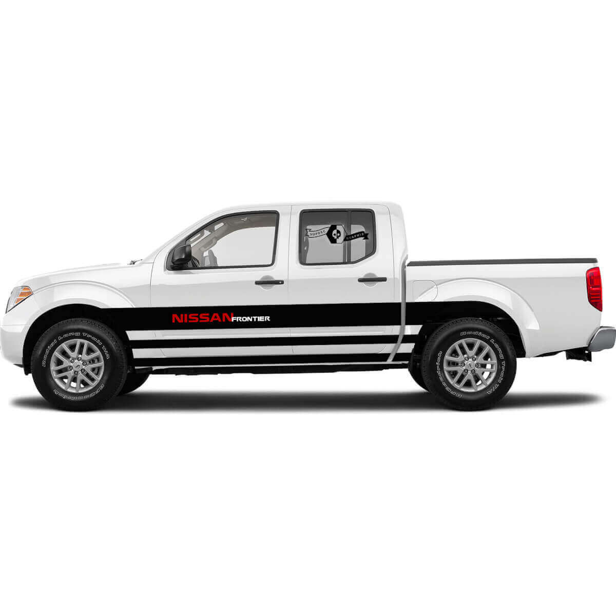 Calcomanía de Vinilo para Puerta y Panel Lateral de Líneas Rectas para Nissan Frontier Titan