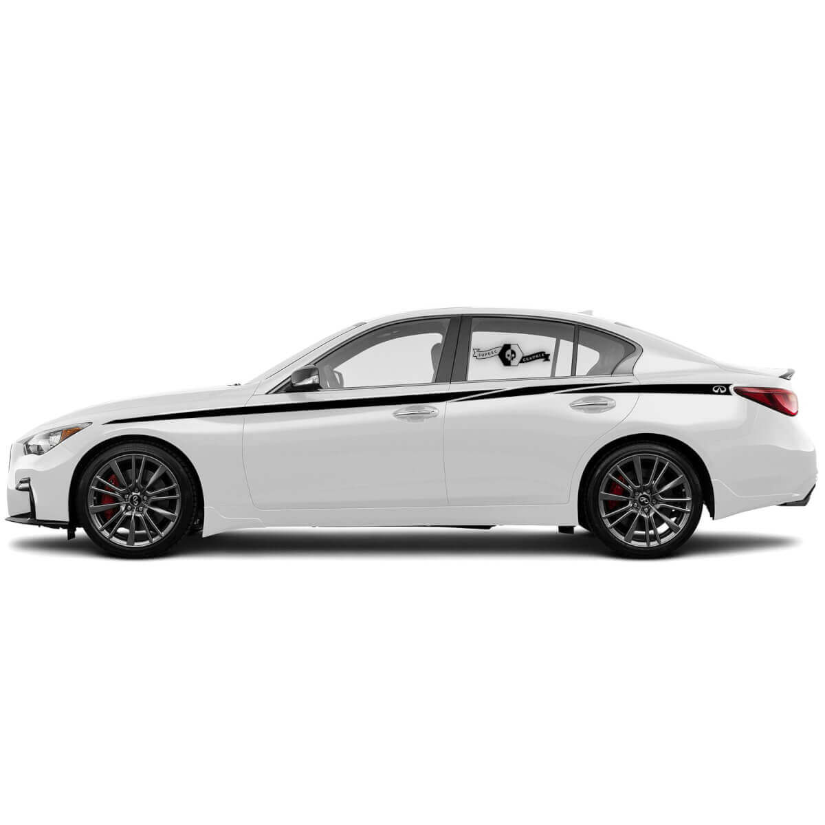  Kit de Calcomanías Laterales con Rayas de Marca para Infiniti Q50 Q60