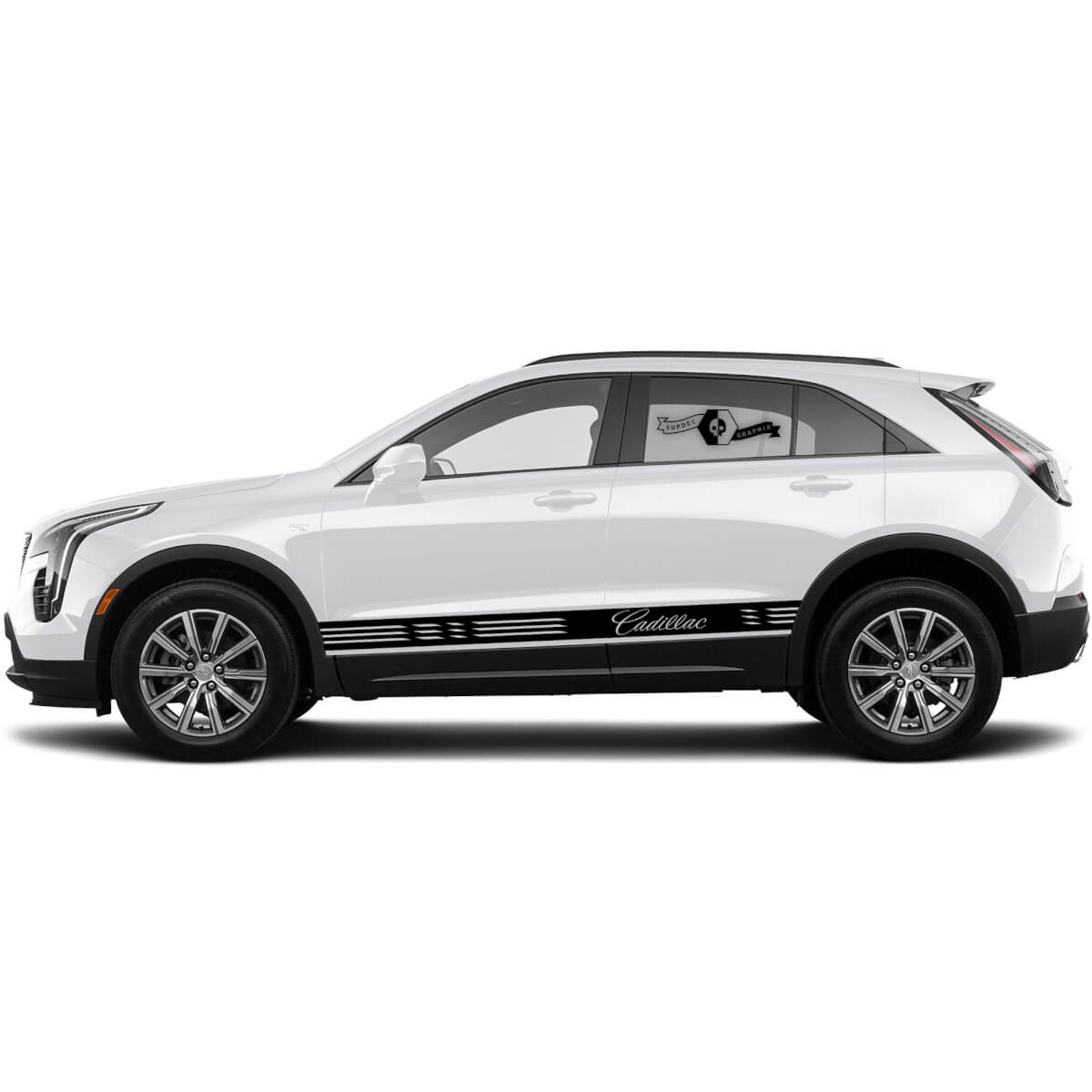 2 NUEVA ETIQUETA DE PANEL DE ROCKER DE LA NUEVA LÍNEA HORIZONTAL LÍNEAS HORIZONTALES DE VINILLA PARA CADILLAC XT4