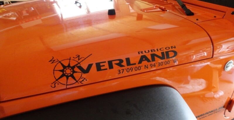 2 Calcomanías de capó de montaña Jeep Overland Rubicon
