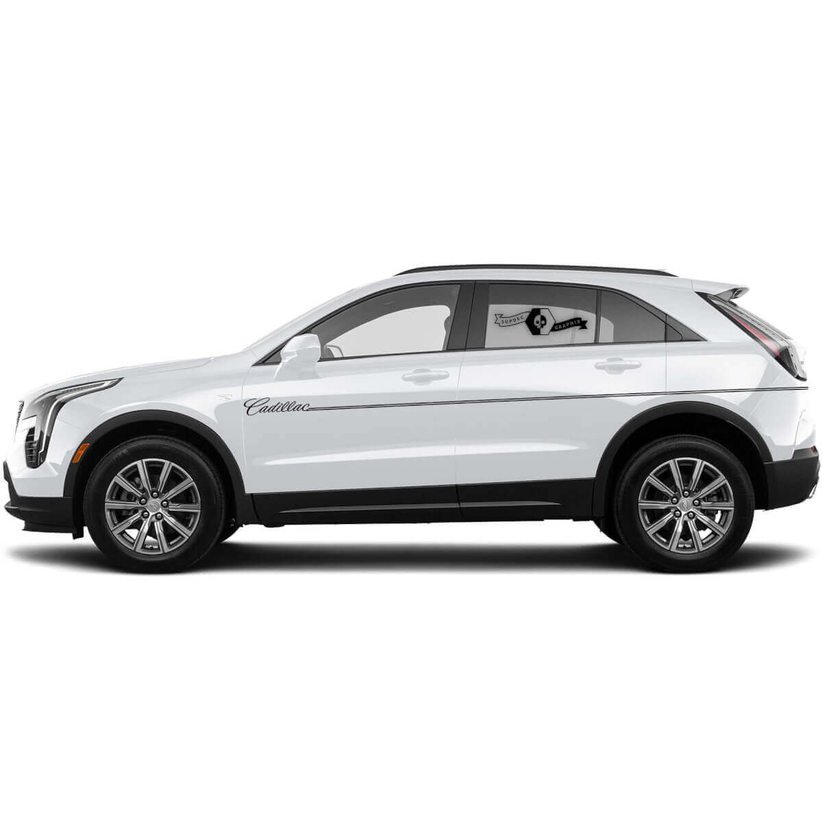 2 Nuevas Calcomanías Líneas Delgadas Divididas Clásicas para Panel de Roca para Cadillac XT4
