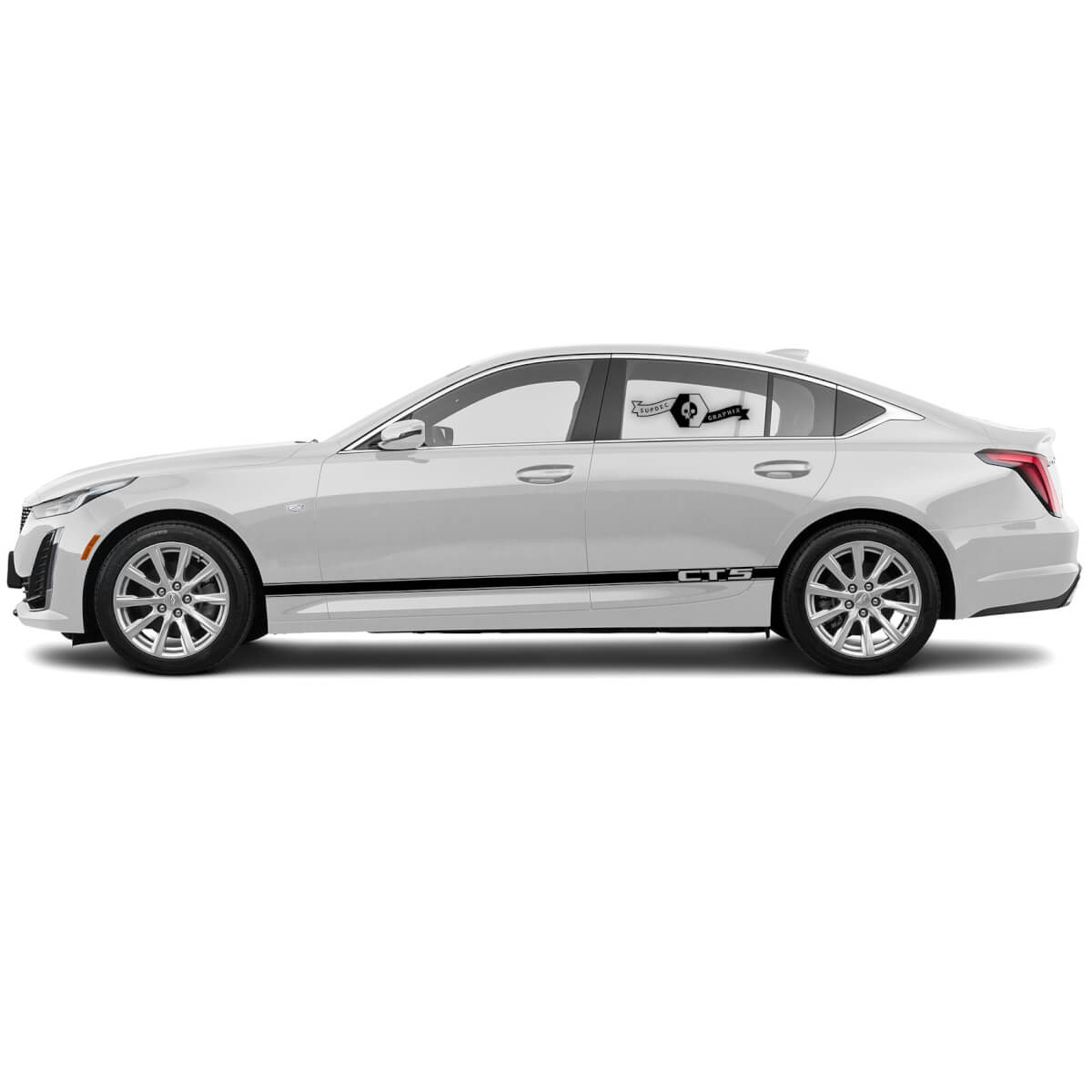 2 nueva calcomanía elegante puerta acento lateral vinilo calcomanía para Cadillac CT5
