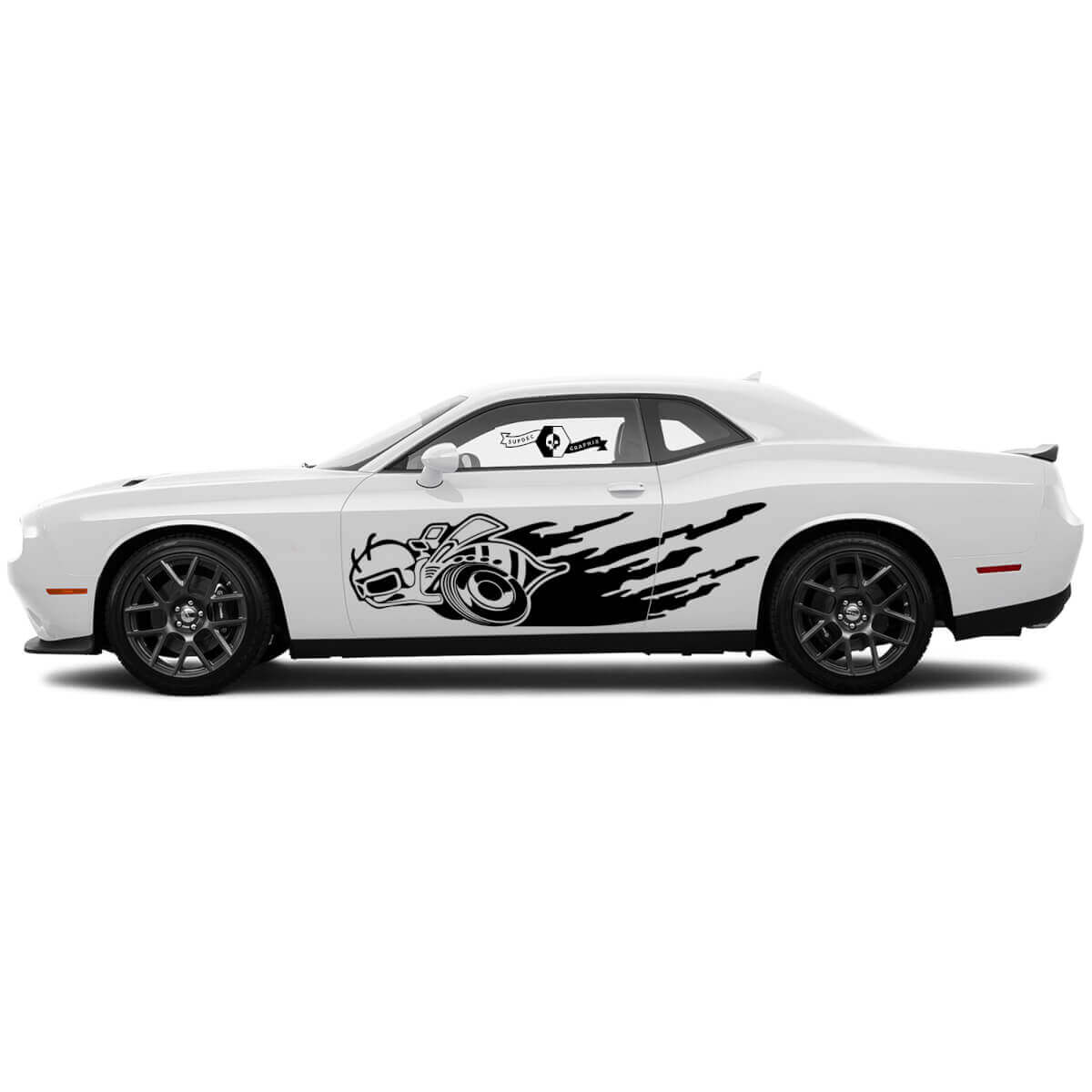 Super Bee Hace Salpicar Barro Vinilo Adhesivo para Puerta Lateral para Dodge Challenger