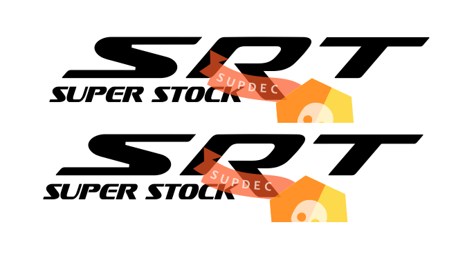 Adhesivo de vinilo lateral SRT Super Stock para Dodge Charger