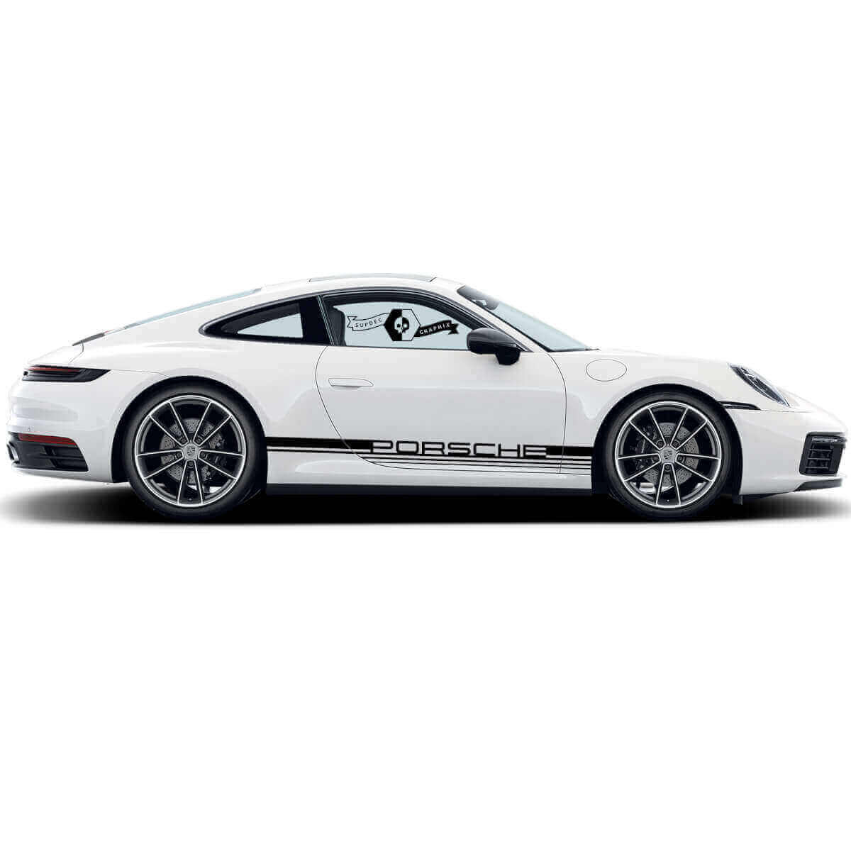 Kit de vinilo clásico de franja lateral recta para Porsche 911