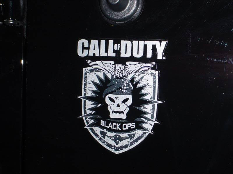 Vinilo adhesivo con el logo lateral de Call of Duty Black Ops para Jeep Wrangler