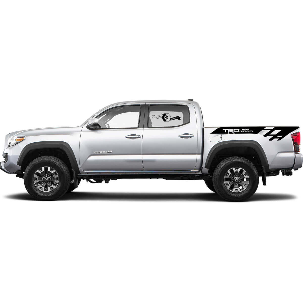2 Juego de calcomanías Para Toyota Trd Off-Road Modern Tacoma Bed Calcomanía Gráfica Lateral ENVOLVENTE
