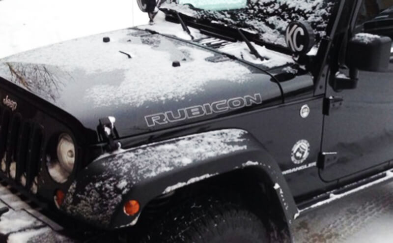 2 Jeep Rubicon Hood cualquier color CJ TJ YJ JK XJ cricut vinilo Stick