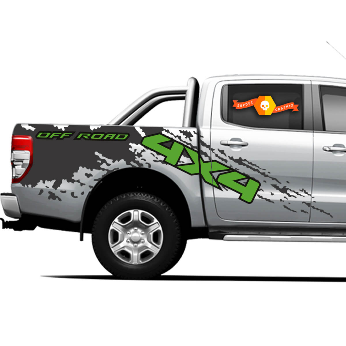 4 × 4 Off Road Truck Splash Side Side Cama Calcomanías de Gráficos para Ford Ranger