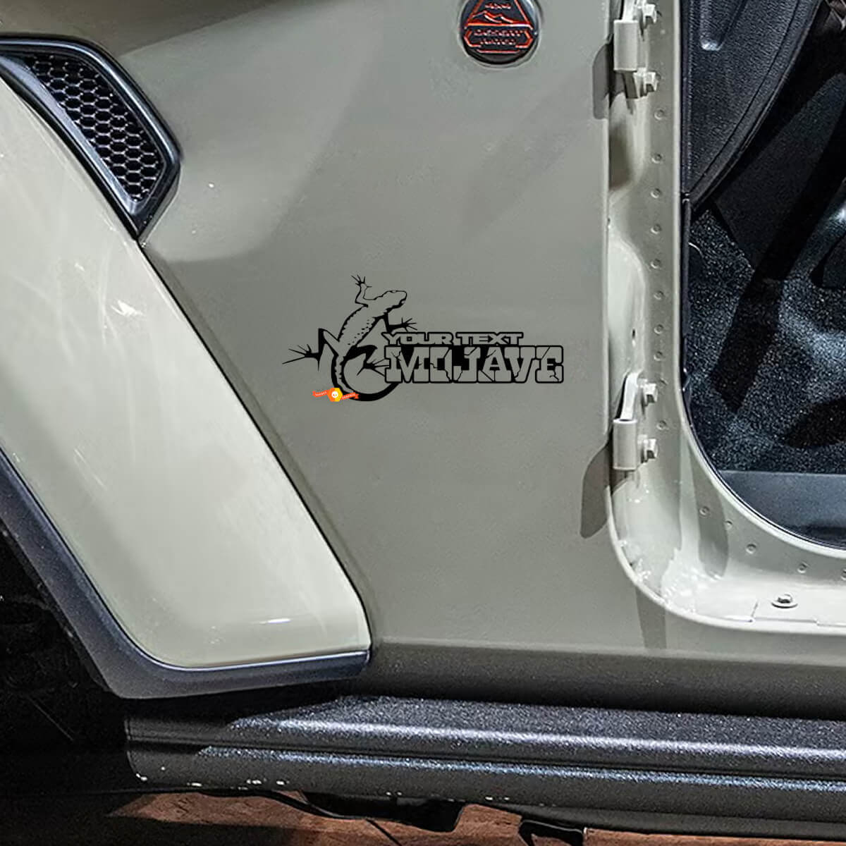 Juego de adhesivos laterales de vinilo Mojave Gecko personalizados para Jeep Wrangler Rubicon