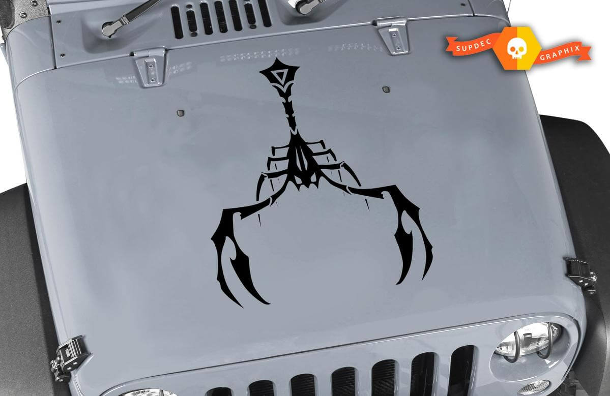 Adhesivo Vinilo de Capó Estilo Tribal Scorpion para Jeep Wrangler
