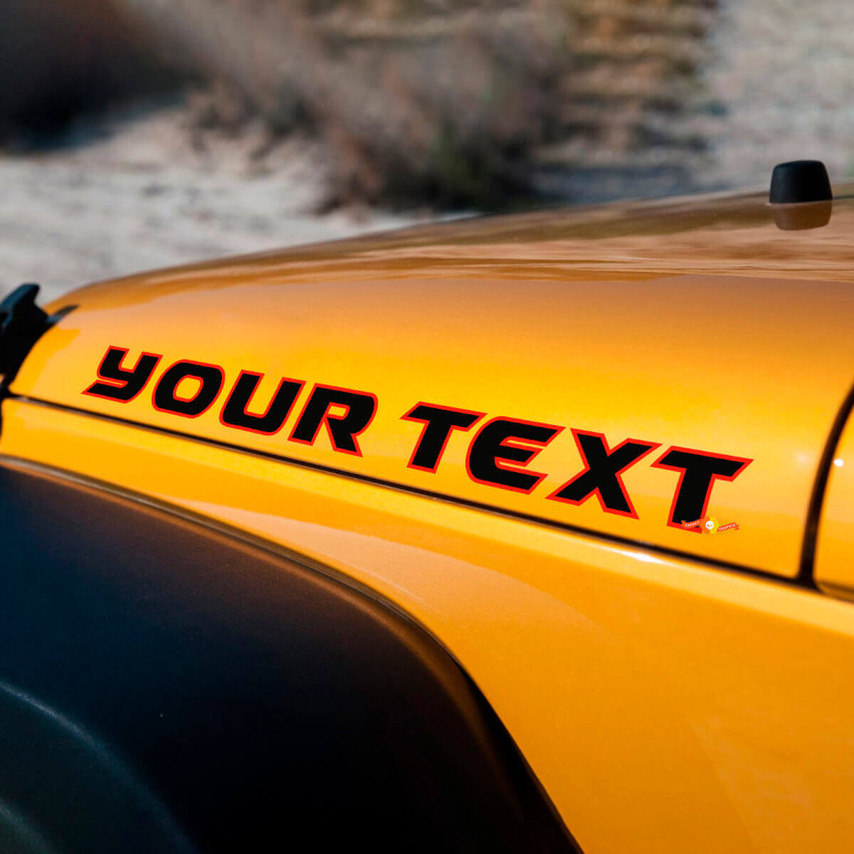 Juego de calcomanías de vinilo con letras personalizadas para capó para Jeep Wrangler Rubicon
