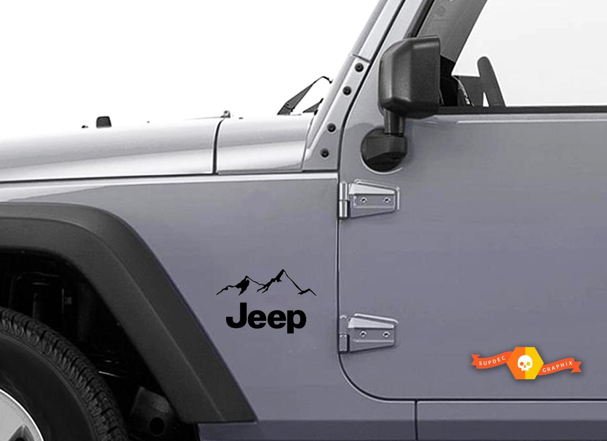 2 Jeep Mountain JK Hood Colors Pegatina Calcomanía # 3