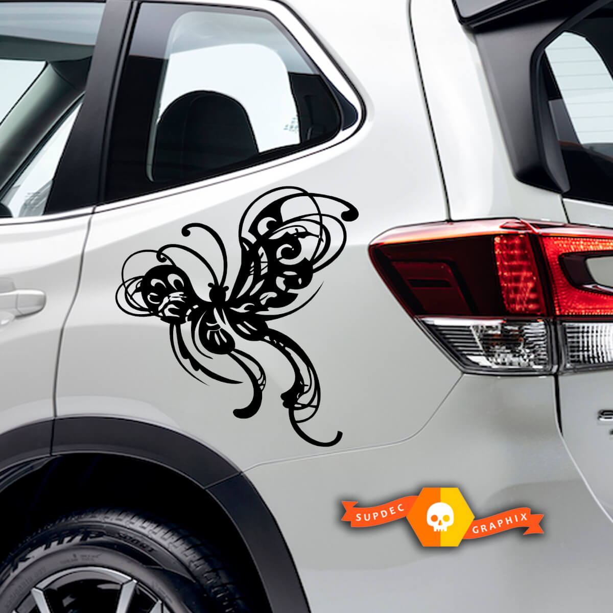 Calcomanías de vinilo pegatinas gráficas Lado сar Toyota tropical mariposa dibujo nuevo 2022