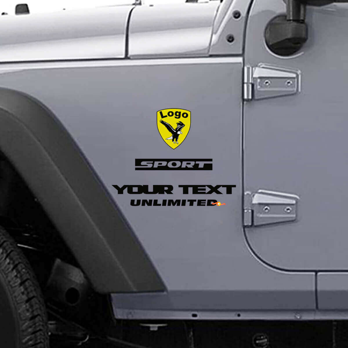 Kit personalizado de calcomanías de vinilo lateral Deportivas Águila Calva para Jeep Wrangler