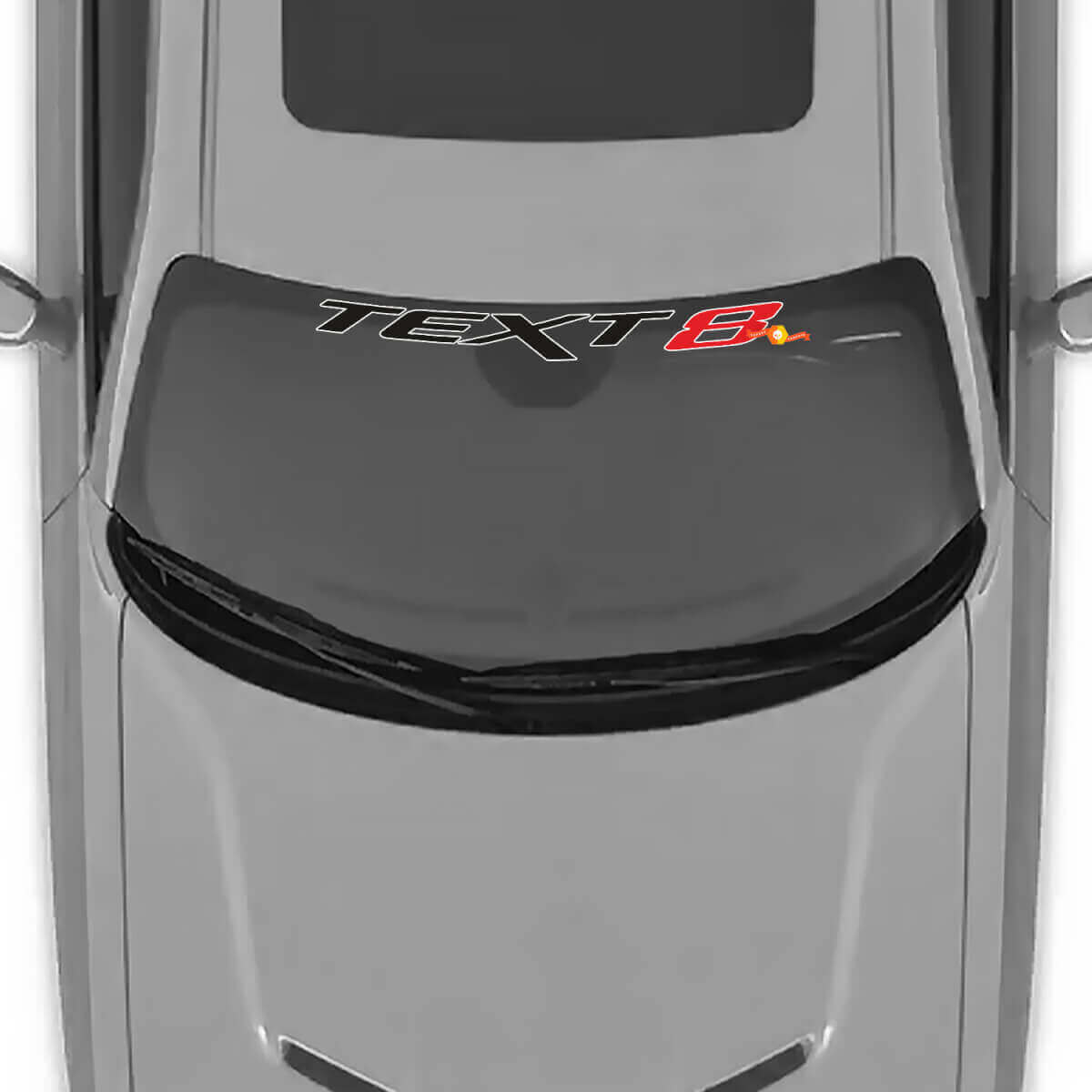 Vinilo adhesivo con texto personalizado estilo SRT para parabrisas de Dodge Challenger