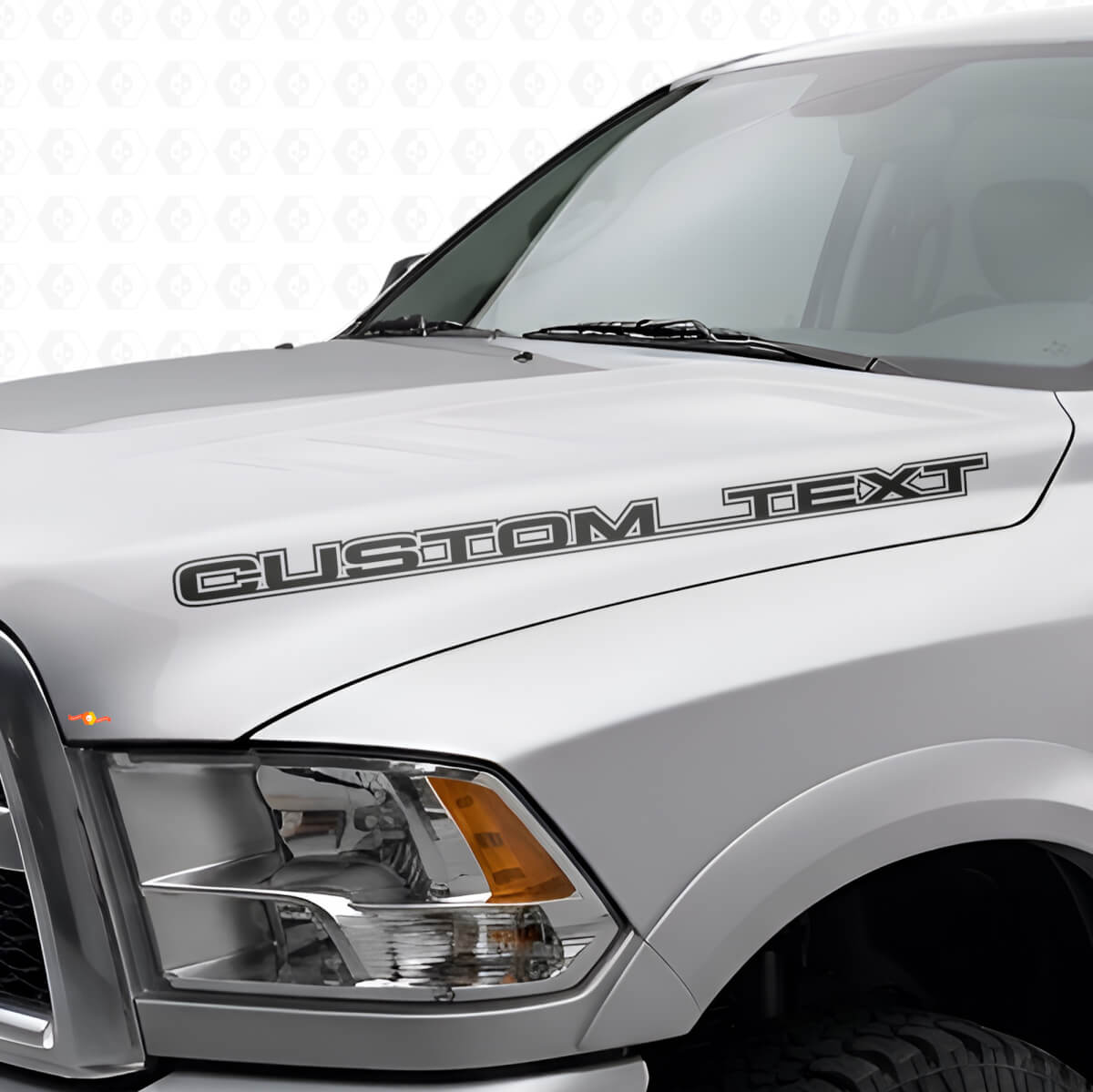 Juego de calcomanías de vinilo con letras en relieve personalizadas para capó Dodge Ram Power Wagon