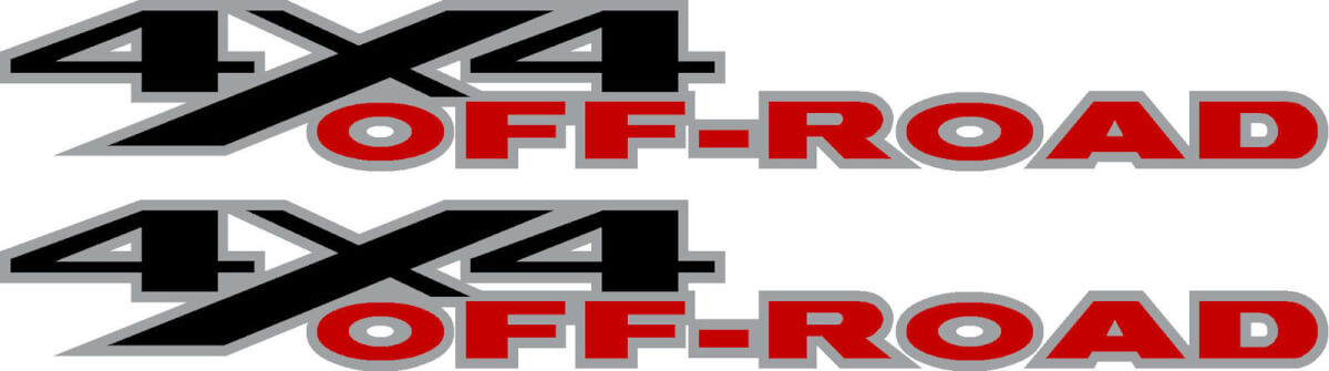 2 DODGE RAM 4x4 OFF ROAD TRUCK Calcomanías de vinilo Pegatinas