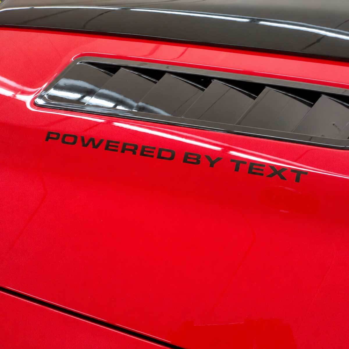Calcomanías de texto personalizado impulsadas Juego de 2 para Musclecar Musclecarmodel GT