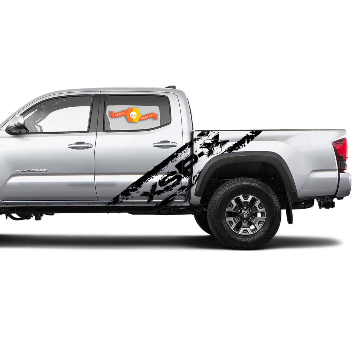 Kit de adhesivos laterales XSP-X estilo desgastado para Toyota Tacoma