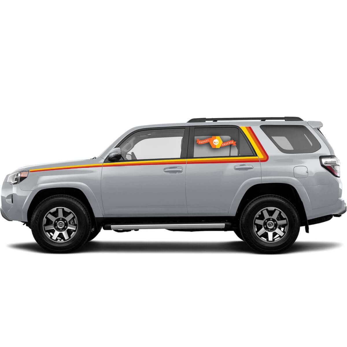 Kit de calcomanías de vinilo con franjas laterales estilo vintage para Toyota 4Runner