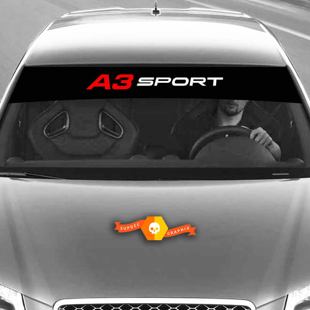 Calcomanías de vinilo Pegatinas gráficas parabrisas A3 Sport Audi sunstrip Racing 2022
